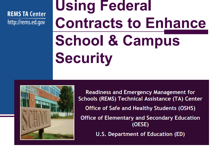 Using Federal Contracts to Enhance School & Campus Security