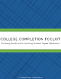 Cover image of the College Completion Toolkit resource