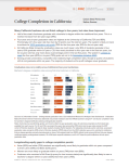 College Completion in California