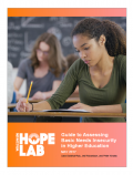 Cover image of the Guide to Assessing Basic Needs Insecurity in Higher Education resource