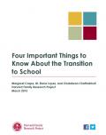 Cover image of Four Important Things to Know About the Transition to School