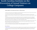 South Carolina Institute on the Prevention of Sexual Violence