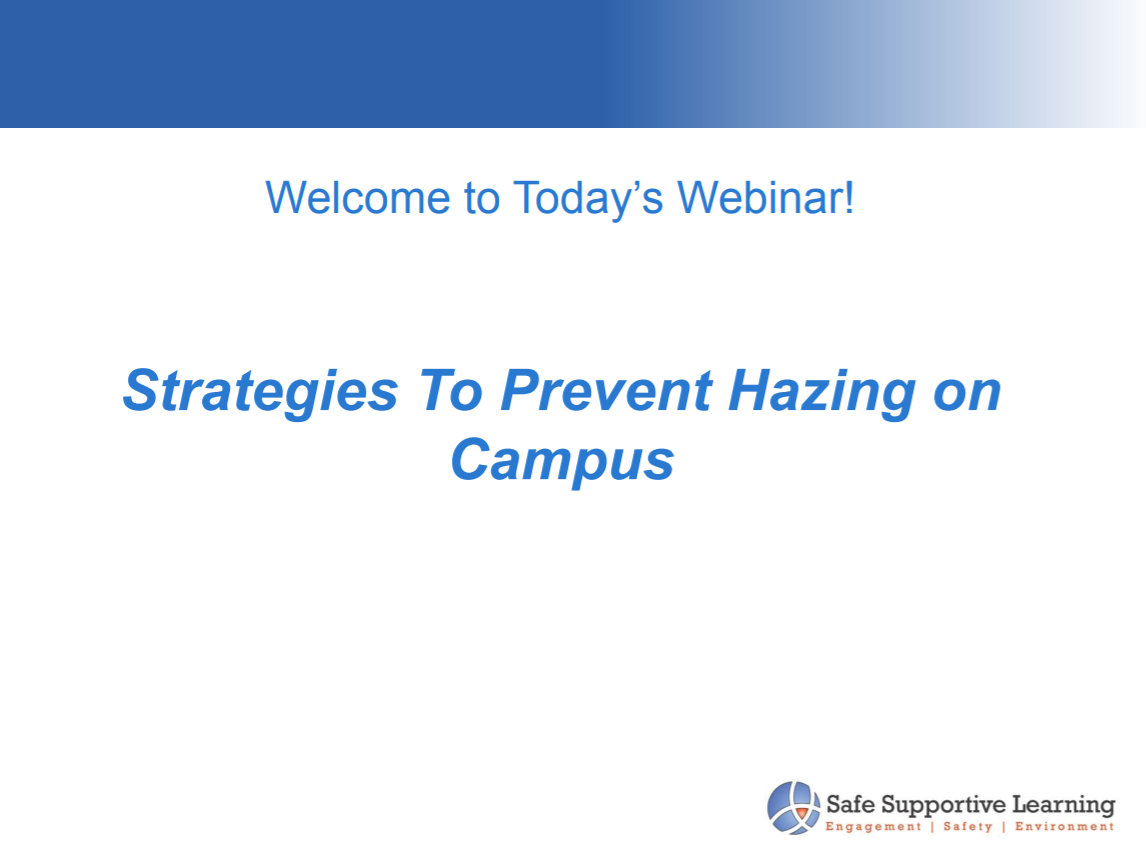 Strategies to Prevent Hazing on Campus
