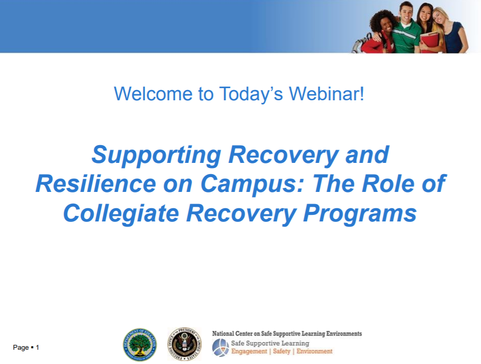Supporting Recovery and Building Resilience on Campus: The Role of Collegiate Recovery Programs