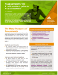 First page of the Assessments 101: A Policymaker’s Guide to K-12 Assessments document 