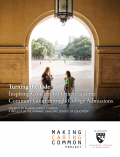 Cover image - two people under an building archway - Turning the Tide: Inspiring Concern for Others and the Common Good through College Admission