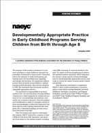 Developmentally Appropriate Practice in Early Childhood Programs Serving Children from Birth through Age 8 report cover