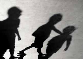 Shadows of young children