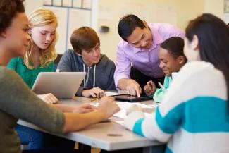 Teacher and Students in a Small Group Setting